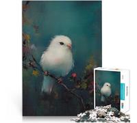 puzzle 1000 pezzi per adulti Uccello bianco sul ramo per il giocattolo di sfida del gioco educativo perché è ideale come regalo per tutta la famiglia 38x26cm