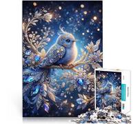 puzzle 1000 pezzi per adulti Uccello di mezzanotte gioiello Sfida di gioco educativo giocattolo con poster abbinato e foglio di quiz 38x26cm