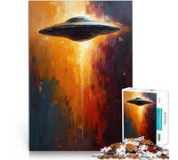 puzzle 1000 pezzi per adulti UFO nel cielo Giocattoli che creano dipendenza e sfidano l'intelligenza del cervello Idee regalo 52x38cm