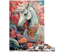 Puzzle 1000 pezzi per adulti un cavallo corto nel cielo puzzle gioco pratico difficile da completare ma divertente e umoristico 26x38cm