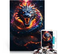 puzzle 1000 pezzi per adulti Un drago arrabbiato e infuocato Giocattoli di gioco impegnativi Attività divertenti a casa, regali di compleanno, regali di viaggio, 50x70cm