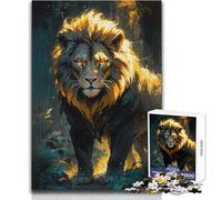 Puzzle 1000 pezzi per adulti Un leone sorveglia il suo dominio Gioco educativo Apprendimento Regalo educativo per compleanni Dimensioni 38x52cm