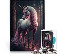 Puzzle 1000 pezzi per adulti Un unicorno dei cartoni animati Fatto di cartone Adatto a persone dai 14 anni in su Giochi educativi Regali di Babbo Natale segreto misurare:26x38cm/10.24 x 14.96pollice