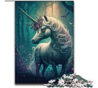Puzzle 1000 pezzi per adulti Un unicorno dei cartoni animati Puzzle impossibili per adulti dimensioni 26x38cm Gioco interattivo per famiglie, regalo artigianale con opere d'arte colorate