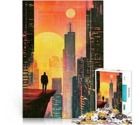 puzzle 1000 pezzi per adulti Un vagabondo nella distopia Difficile da completare ma divertente e umoristico Regalo di opere d'arte 38x26cm
