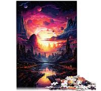 Puzzle 1000 pezzi per adulti una città su uno strano pianeta puzzle per alleviare lo stress sfida difficile per adolescenti dai 14 anni e oltre 26 x 38 cm