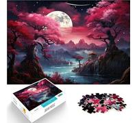 Puzzle 1000 pezzi per adulti una foresta rosa puzzle giochi educativi sollievo dallo stress staycation uccide il tempo per adolescenti età 14 anni e oltre 26x38cm