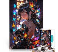puzzle 1000 pezzi per adulti Una ragazza anime farfalla Giocattolo educativo intellettuale decomprimente perché è ideale come regalo per tutta la famiglia 38x26cm