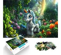 puzzle 1000 pezzi per adulti Unicorno carino nella foresta Per il divertimento in famiglia Ogni pezzo è unico - Gioco divertente e stimolante per tutta la famiglia 38x26cm
