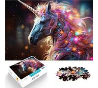 puzzle 1000 pezzi per adulti Unicorno maestoso per il giocattolo di sfida del gioco educativo Giocattoli per la decorazione della casa 52x38cm