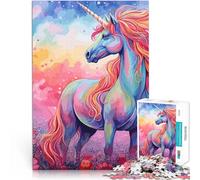 puzzle 1000 pezzi per adulti Unicorno magico per il giocattolo di sfida del gioco educativo Lista dei desideri con Babbo Natale 70x100cm