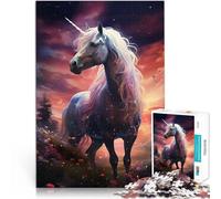 puzzle 1000 pezzi per adulti Unicorno nel regno astrale Difficile da completare ma divertente e umoristico Regalo di compleanno 75x50cm
