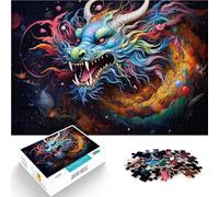 Puzzle 1000 pezzi per adulti universo di draghi colorati Puzzle di decorazione per la casa Migliorare l'amore tra le coppie per adolescenti da 14 anni e oltre 26x38cm