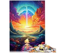 Puzzle 1000 pezzi per adulti valle colorato per divertirsi in famiglia, 26 x 38 cm, anti-stress staycation uccide il tempo per adolescenti dai 14 anni e oltre
