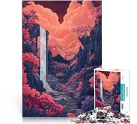 puzzle 1000 pezzi per adulti Valle delle rovine della cascata Allena il tuo cervello e le tue mani Giocattoli per la decorazione della casa 52x38cm