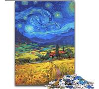 Puzzle 1000 pezzi per adulti Van Gogh Campagna Puzzle difficili per adulti 50X75CM Divertimento in famiglia per una serata di gioco, opera d'arte decorativa fai da te