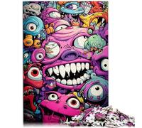 Puzzle 1000 pezzi per adulti vari mostri giochi divertenti sfida di intelligenza cerebrale Giocattoli avvincenti per adolescenti 14 anni e oltre 26x38cm