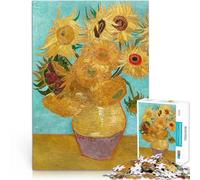 puzzle 1000 pezzi per adulti Vaso con dodici girasoli Giocattolo educativo intellettuale decomprimente Migliorare l'amore tra le coppie 75x50cm