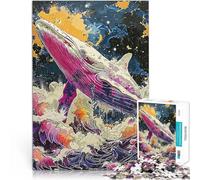 puzzle 1000 pezzi per adulti Vernice balena oceanica Antistress Vacanza in patria Uccidere il tempo Adatto per la decorazione del desktop 52x38cm
