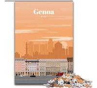 Puzzle 1000 pezzi per adulti Viaggio a Genova, per e dai 14 anni in su Giocattoli educativi Giochi per famiglie Regalo di compleanno 26x38cm