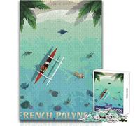 Puzzle 1000 pezzi per adulti Viaggio nella Polinesia francese Giochi educativi Sfida difficile Giocattoli antistress Dimensioni 38x26cm