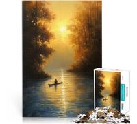 puzzle 1000 pezzi per adulti Viaggio sereno in kayak Fatto di carta，Adatto a partire dai 14 anni Gioco antistress per famiglie, sfida difficile Un'opera d'arte。misurare：38x52cm/14.96x20.47pollice