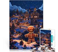 puzzle 1000 pezzi per adulti Villaggio di pan di zenzero Difficile da completare ma divertente e umoristico Decorazione della casa 52x38cm