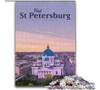 Puzzle 1000 pezzi per adulti Visita San Pietroburgo, aiuta il cervello a esercitare Giocattoli avvincenti per coltivare la pazienza Decorazione perfetta 75x100cm