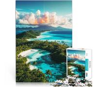 puzzle 1000 pezzi per adulti Vista di un'isola tropicale Antistress Vacanza in patria Uccidere il tempo perché è ideale come regalo per tutta la famiglia 38x26cm