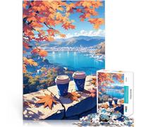 puzzle 1000 pezzi per adulti Vista lago autunnale Antistress Vacanza in patria Uccidere il tempo Migliorare l'amore tra le coppie 70x100cm