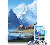 puzzle 1000 pezzi per adulti Vista sulle montagne Antistress Vacanza in patria Uccidere il tempo Migliorare l'amore tra le coppie 52x38cm