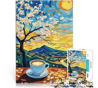 puzzle 1000 pezzi per adulti Vista sulle montagne del caffè Giocattoli per l'intrattenimento in famiglia Migliorare l'amore tra le coppie 50x70cm