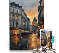 puzzle 1000 pezzi per adulti Vita notturna sulla Gran Via giocattoli educativi per l'apprendimento è ideale come regalo per tutta la famiglia 38x26cm