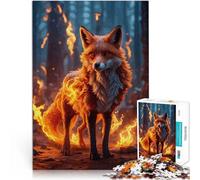 puzzle 1000 pezzi per adulti Volpe di Fuoco Giocattoli che creano dipendenza e sfidano l'intelligenza del cervello Opera d'arte 75x50cm
