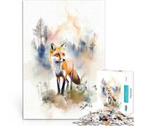 puzzle 1000 pezzi per adulti Volpe di Fuoco Giocattoli che creano dipendenza e sfidano l'intelligenza del cervello Adatto alle coppie 38x26cm