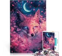 puzzle 1000 pezzi per adulti Volpe in fiore Giocattoli che creano dipendenza e sfidano l'intelligenza del cervello Un'opera d'arte 38x26cm