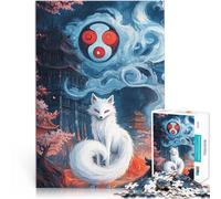 puzzle 1000 pezzi per adulti Volpe nel tempio giapponese Gioco di famiglia antistress sfida difficile Decorazioni e regali unici per la casa 75x50cm