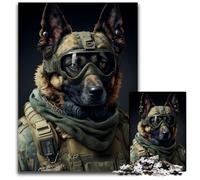 Puzzle 1000 pezzi per adulti War Dog Puzzle impossibili per adulti fai da te Decorazione per la casa Regalo, gioco rompicapo 50x75cm / 19,68x29,52 pollici