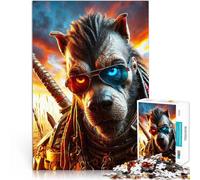 puzzle 1000 pezzi per adulti Wolf Warrior Spielzeug Lernspiele Stressabbau eignet sich ideal als Geschenk für die ganze Familie38x26cm