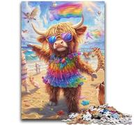 Puzzle 1000 pezzi per adulti Yak in vacanza Adatto a partire dai 14 anni Gioco intellettuale Gioco educativo per compleanni e Natale 50x75cm
