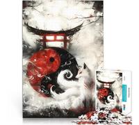 puzzle 1000 pezzi per adulti Yin e Yang Torii Kitsune Giocattoli educativi per l'apprendimento Giochi per famiglie Buon regalo 38x26cm