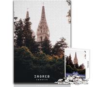 Puzzle 1000 pezzi per adulti Zagabria Bellissimo design Gioco educativo Apprendimento Giocattoli antistress Dimensioni 38x26cm