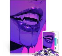 puzzle 1000 pezzi per adulti Zanne di vampiro e gocciolamento Giochi educativi Decorazione della casa Decorazioni e regali unici per la casa 75x50cm
