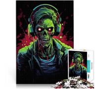 puzzle 1000 pezzi per adulti Zombie con le cuffie Giocattoli educativi per l'apprendimento Giochi per famiglie Compleanno e regali unici 52x38cm