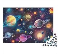 Puzzle 1000 pezzi Pianeta Spazio, Galassia, Difficile, Impossible, Cartone Riciclato, per Esperti Puzzle, Regalo Anziani, 38x26cm