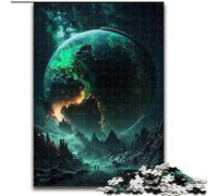 Puzzle 1000 pezzi "Pianeta verde" in legno, ideale per decorare casa e ufficio, regalo perfetto per il compleanno, 1000 pezzi(50x75cm)
