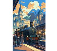 Puzzle 1000 Pezzi,Piattaforma del treno, Paesaggi Puzzle Giochi Rilassamento e Intelligence, Puzzle per Gioco Familiare, Regalo per Amore e Amico