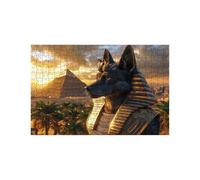Puzzle 1000 Pezzi Piramide Puzzle 1000 Pezzi Adulti Anubis, Puzzles Legno con Scatola di Carta Colorata e Borsa a Rete Portatile, Puzzles Classici per Decorazioni Parete Regalo 50 x 75CM LZPT-02130