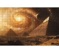 Puzzle 1000 Pezzi Piramide Puzzle 1000 Pezzi Legno per Adulti Buco Nero, Splendidamente Confezionato in Una Scatola di Cartone, Trasportabile in Una Borsa a Rete per Regalo Donna 75x50cm RXPT-3575