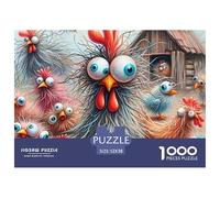 Puzzle 1000 Pezzi Polli Pazzi per Adulti, Difficile, Decorazione Parete, Idea Regalo 52x38cm